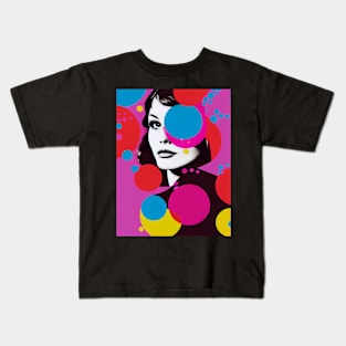 Modern woman in pop-art style Kids T-Shirt